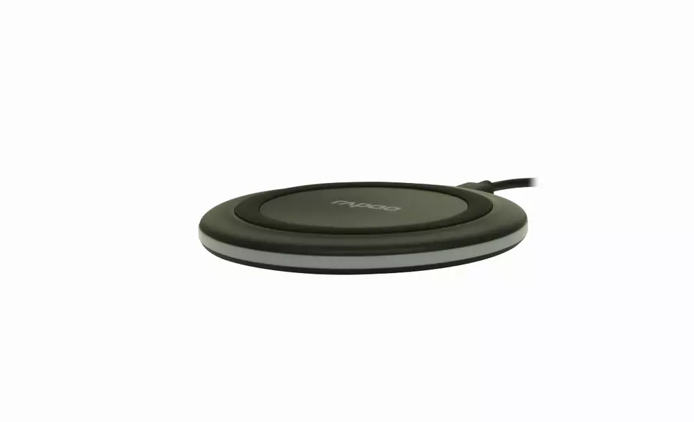Безжично зарядно устройство RAPOO XC110, Qi, 5W/7.5W/10W, Черен