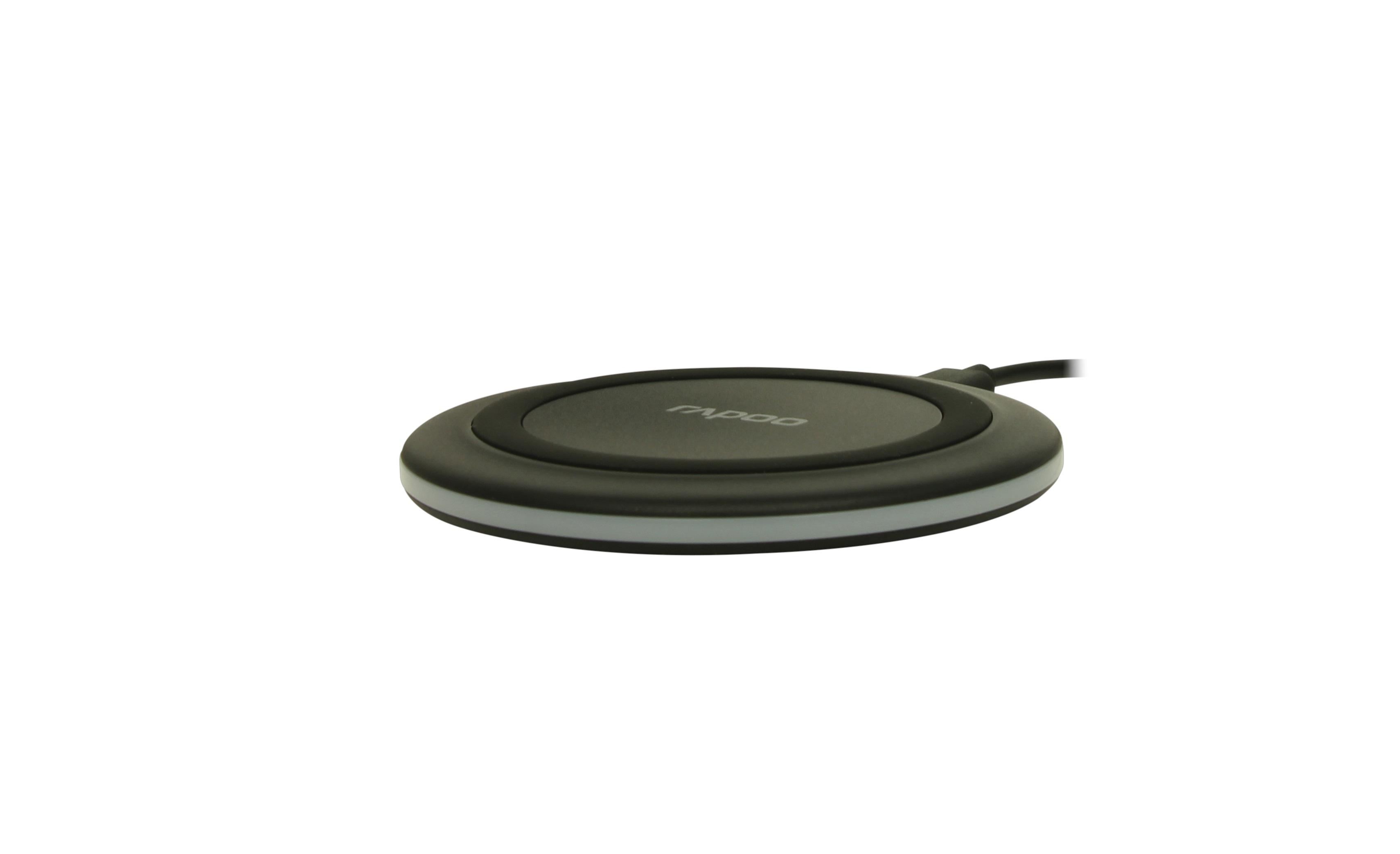 Безжично зарядно устройство RAPOO XC110, Qi, 5W/7.5W/10W, Черен