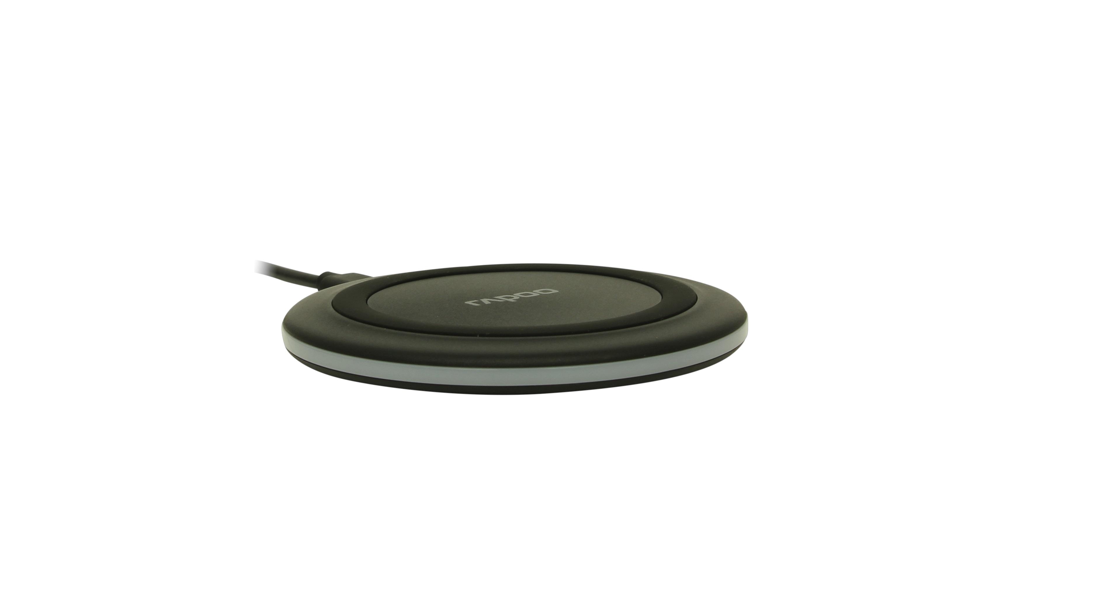 Безжично зарядно устройство RAPOO XC110, Qi, 5W/7.5W/10W, Черен