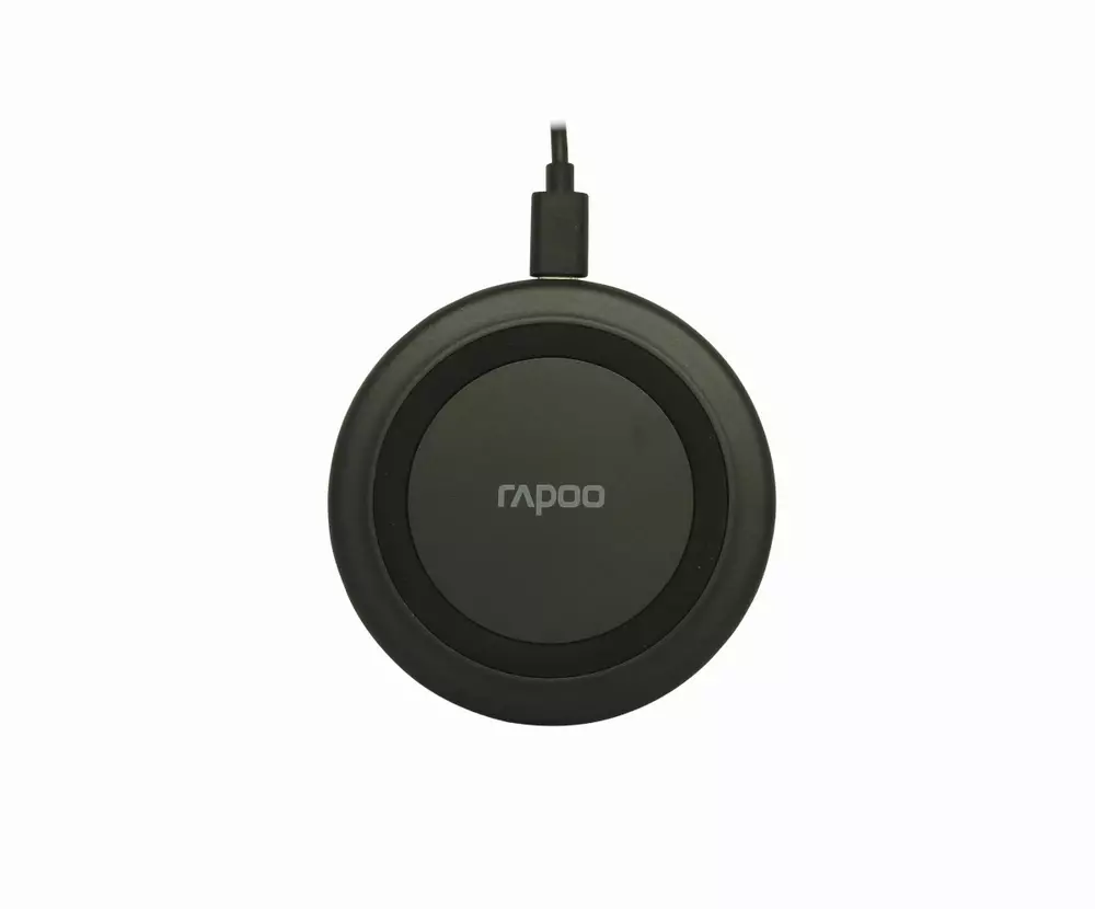 Безжично зарядно устройство RAPOO XC110, Qi, 5W/7.5W/10W, Черен
