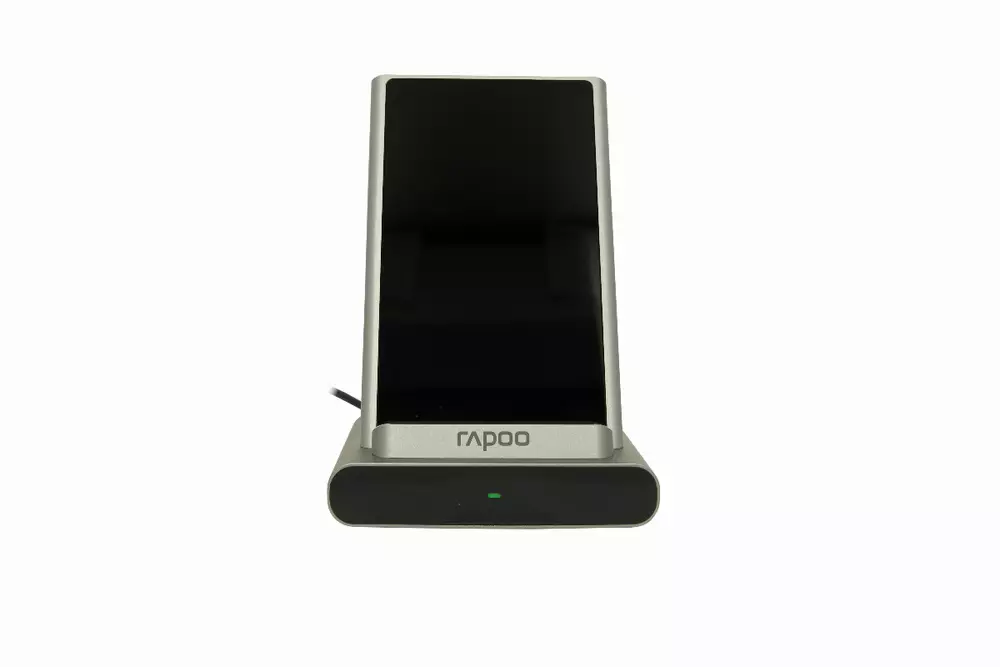Безжично зарядно устройство RAPOO XC350, Qi, 5W/7.5W/10W/15W, Сребристо