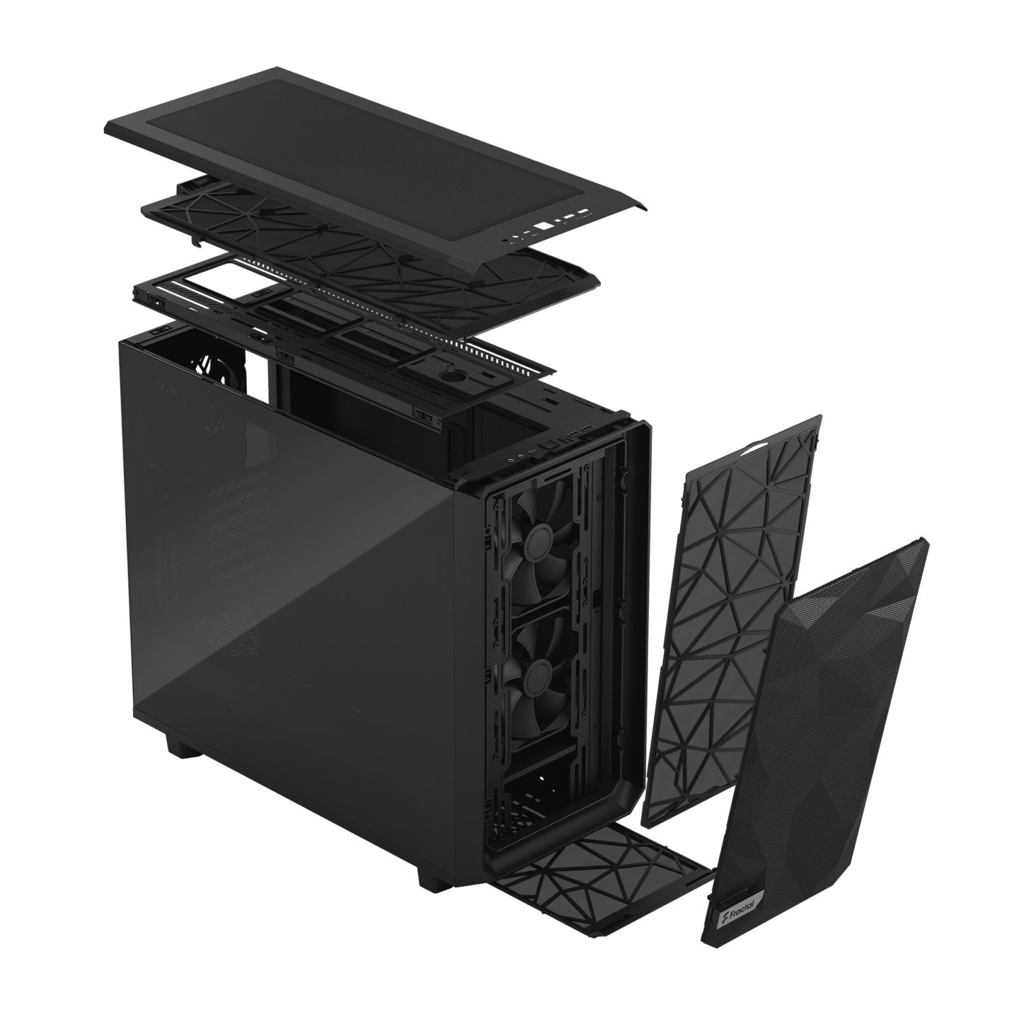Кутия Fractal Meshify 2 Dark Tempered Glass Black