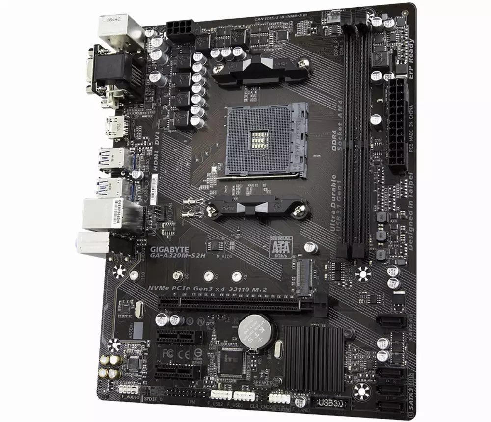 Дънна платка GIGABYTE A320M-S2H