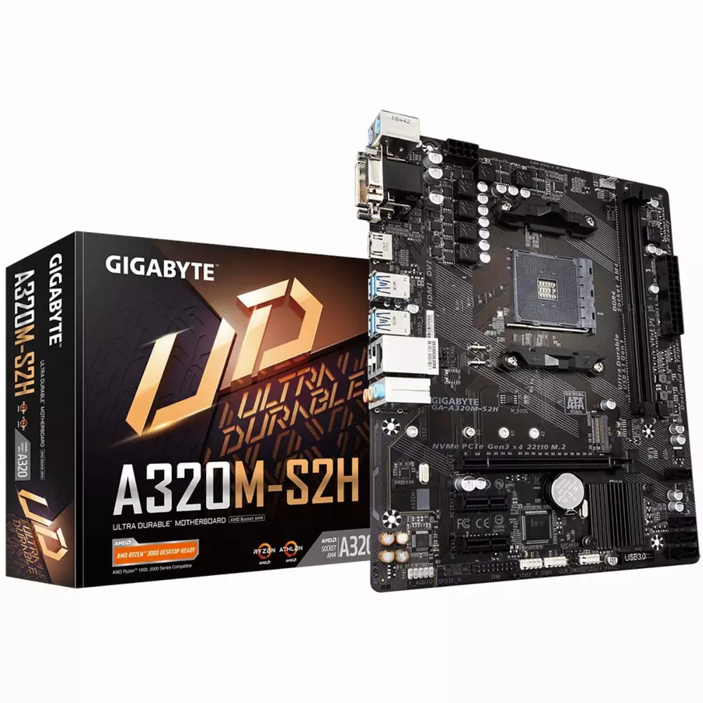 Дънна платка GIGABYTE A320M-S2H