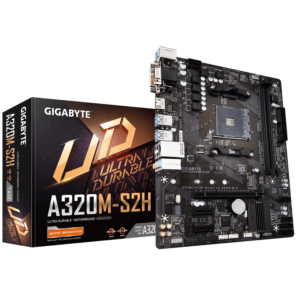 Дънна платка GIGABYTE A320M-S2H