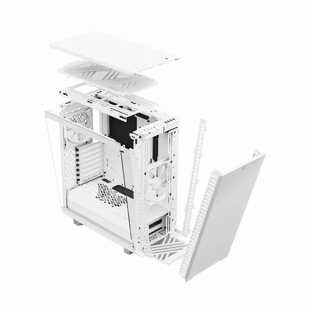 Кутия Fractal Define 7 Compact Light Tempered Glass White