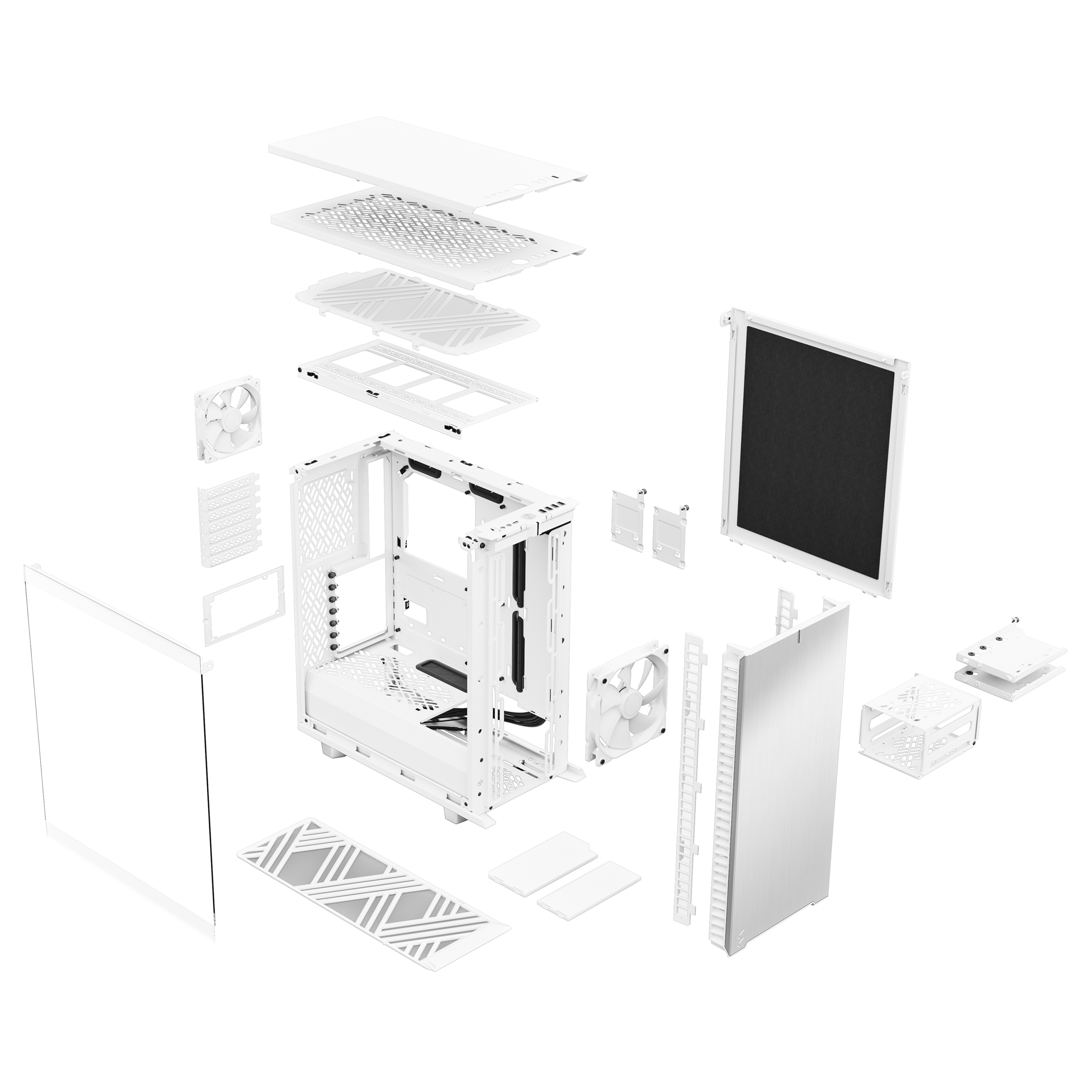 Кутия Fractal Define 7 Compact Light Tempered Glass White