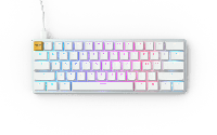 Геймърскa механична клавиатура Glorious White Ice GMMK RGB Compact, Gateron Brown US Layout