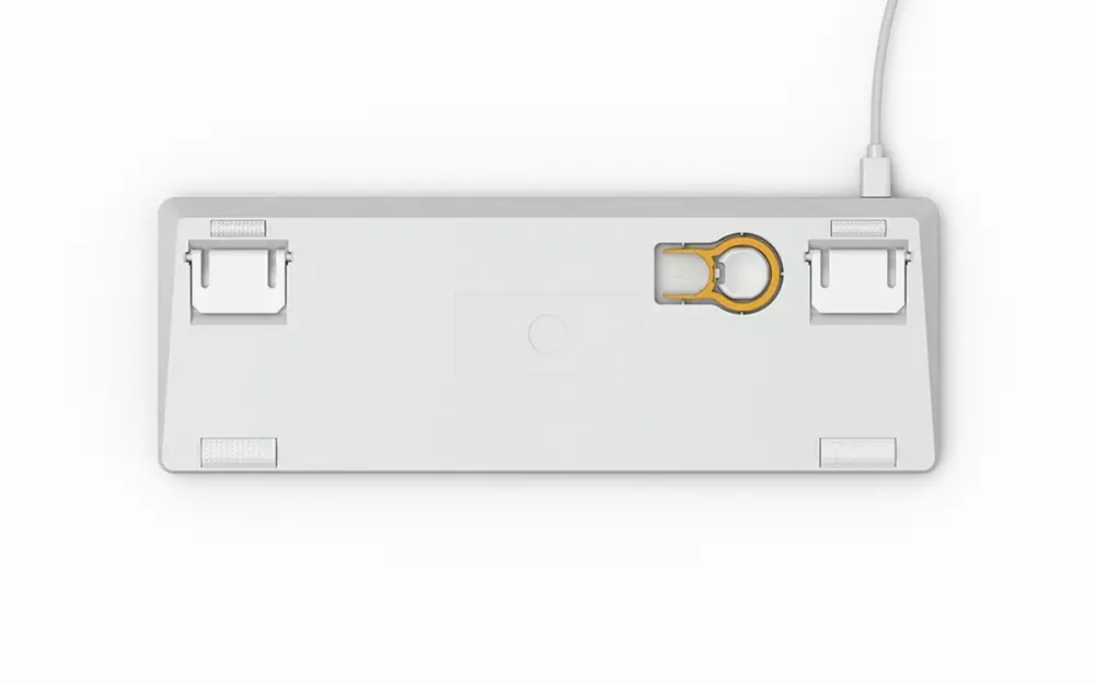 Геймърскa механична клавиатура Glorious White Ice GMMK RGB Compact, Gateron Brown US Layout