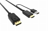 Кабел VCom HDMI M / Display Port M - 4K 2160p - CG599C-1.8m