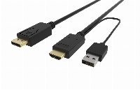 Кабел VCom HDMI M / Display Port M - 4K 2160p - CG599C-1.8m