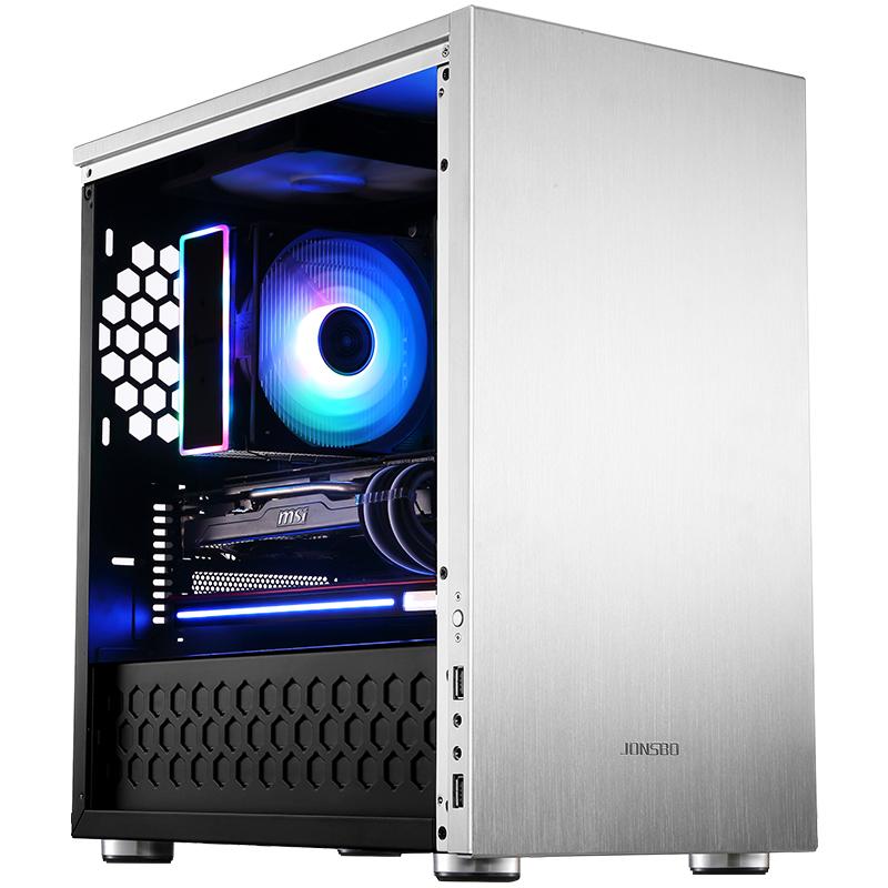Кутия Jonsbo C3 plus Silver TG, mATX