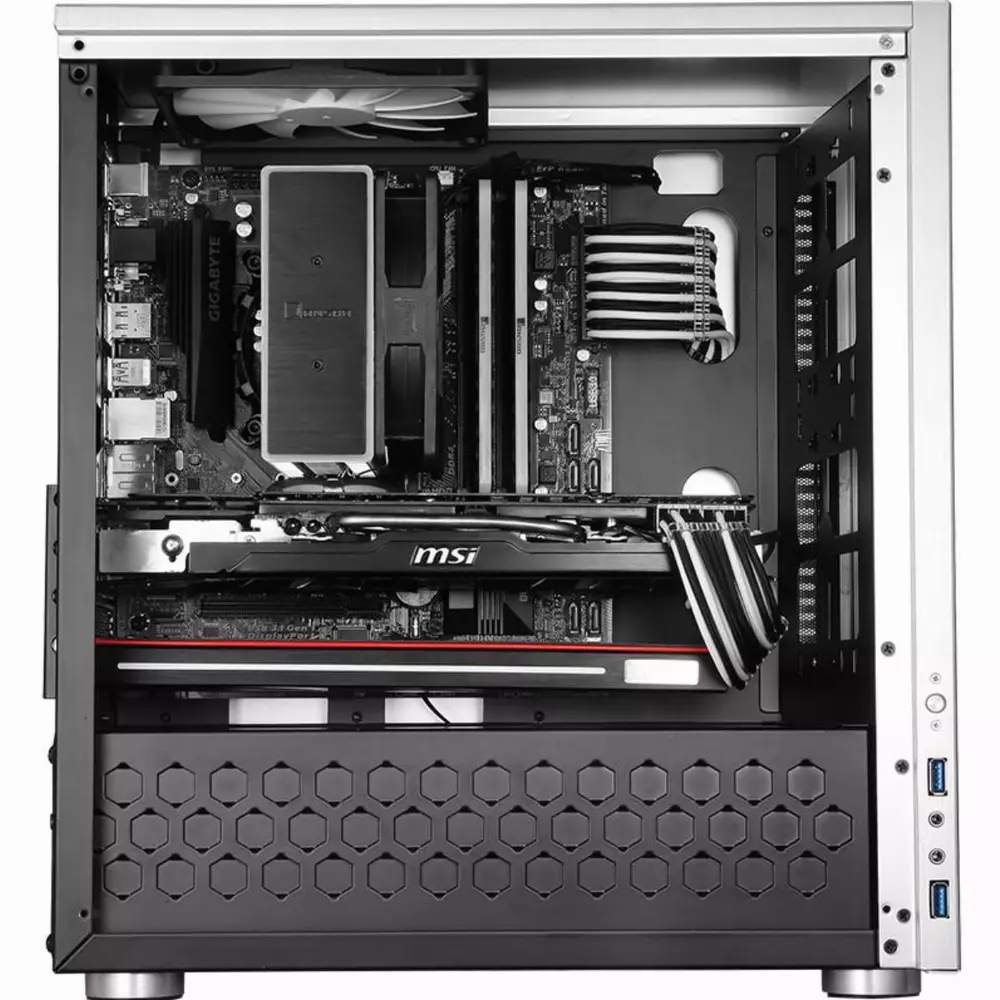 Кутия Jonsbo C3 plus Silver TG, mATX