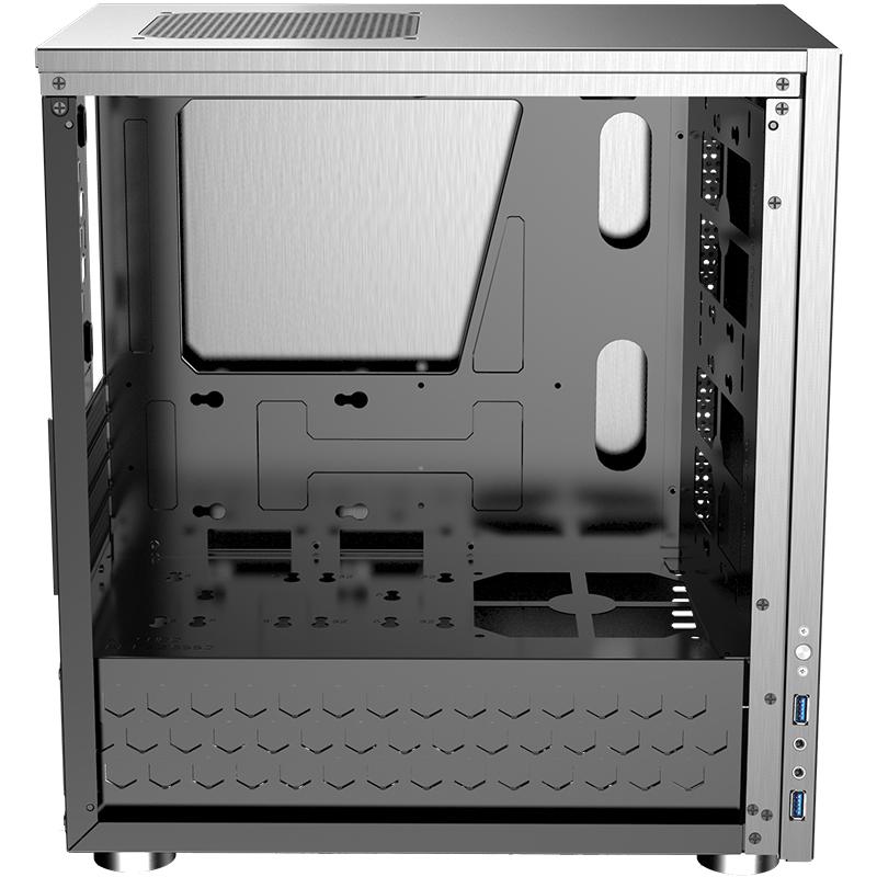 Кутия Jonsbo C3 plus Silver TG, mATX