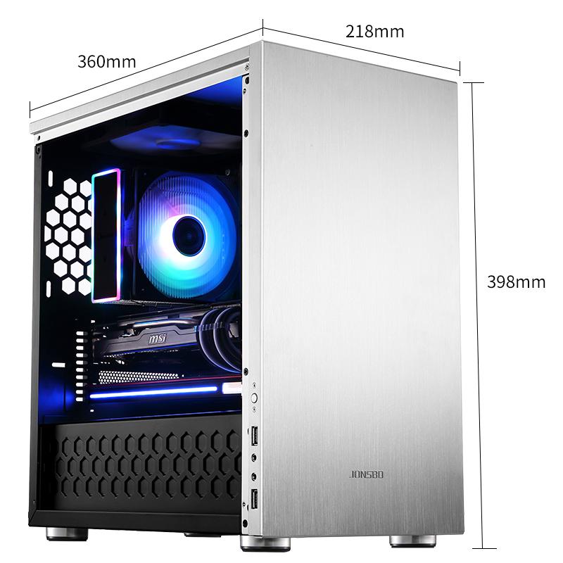 Кутия Jonsbo C3 plus Silver TG, mATX