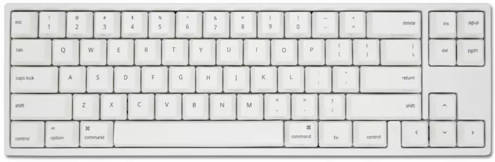 Геймърскa механична клавиатура Ducky x Varmilo Miya Pro Mac White LED, Cherry MX Blue