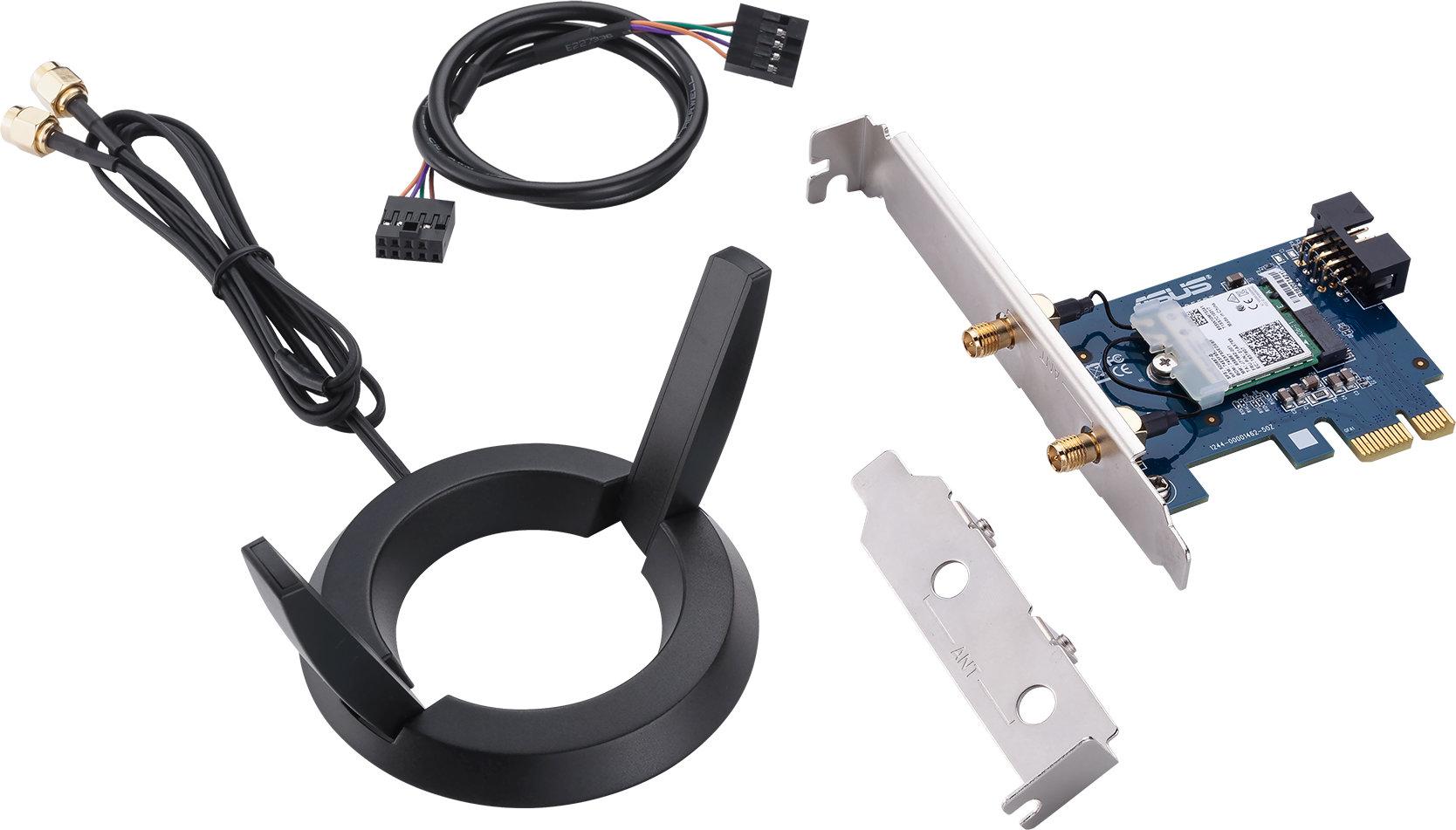 Безжичен PCI Express адаптер ASUS PCE-AC58BT AC2100, Dual-band, Bluetooth 5.0