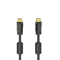 Кабел HAMA High Speed, HDMI мъжко - HDMI мъжко, 4K, 18GB/s, Ethernet , 10 м, позл. конектори, 2 филтъра