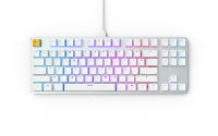 Геймърскa механична клавиатура Glorious White Ice GMMK RGB TKL Gateron Brown US Layout