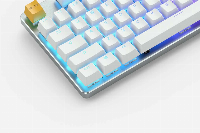 Геймърскa механична клавиатура Glorious White Ice GMMK RGB TKL Gateron Brown US Layout