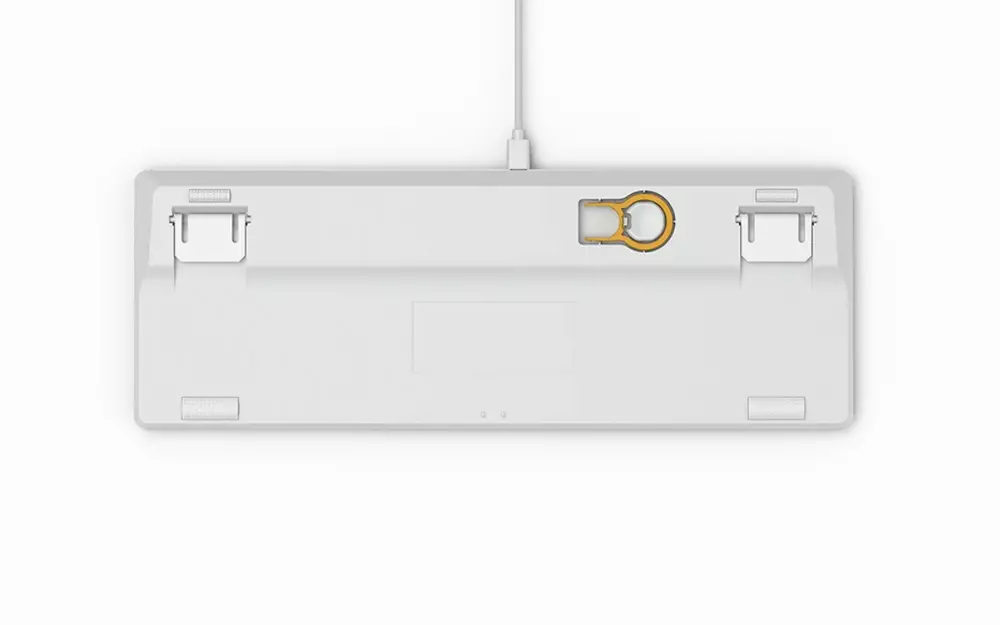 Геймърскa механична клавиатура Glorious White Ice GMMK RGB TKL Gateron Brown US Layout