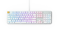 Геймърскa механична клавиатура Glorious White Ice GMMK RGB Gateron Brown US Layout
