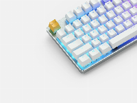 Геймърскa механична клавиатура Glorious White Ice GMMK RGB Gateron Brown US Layout