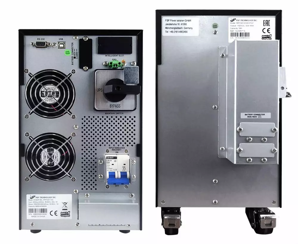 UPS FSP Group Champ Tower 6K, 6000VA, 5400W, LCD, USB, RS-232, EPO, (не са вкл. батерии)