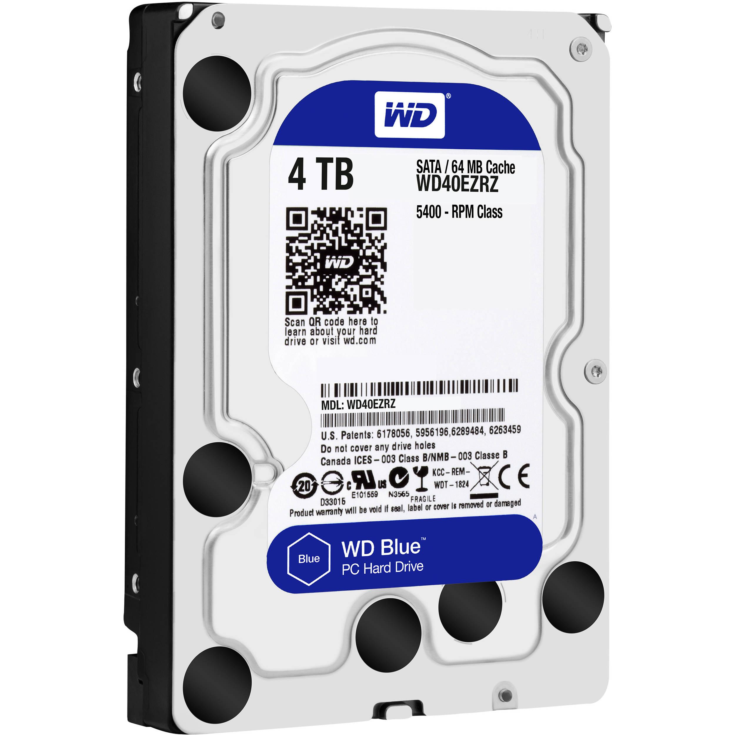 Хард диск WD Blue 4TB WD40EZRZ, 5400rpm, 64MB, SATA 3
