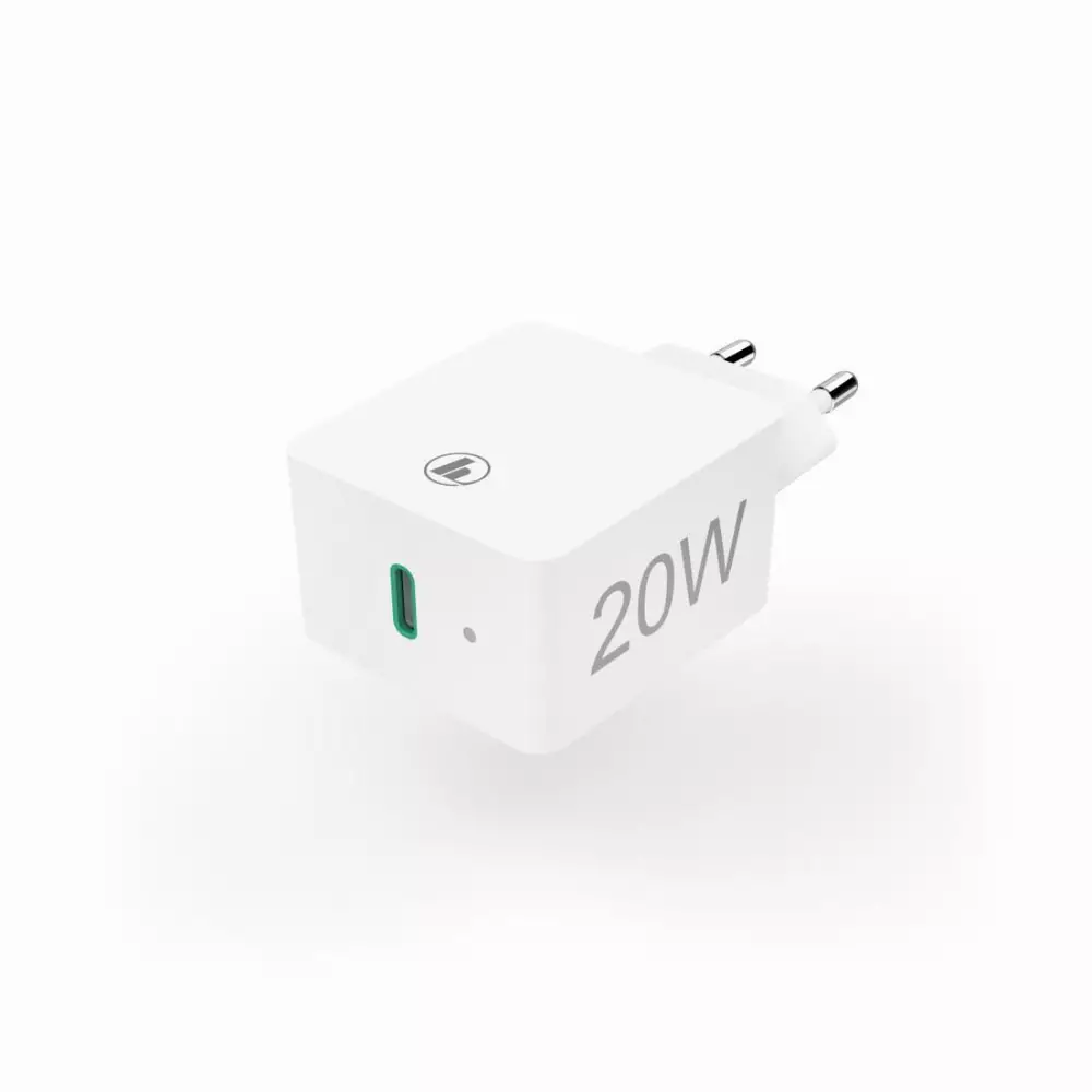 Мрежово зарядно HAMA Power Delivery (PD) / Qualcomm, USB-C, 20W, Бял