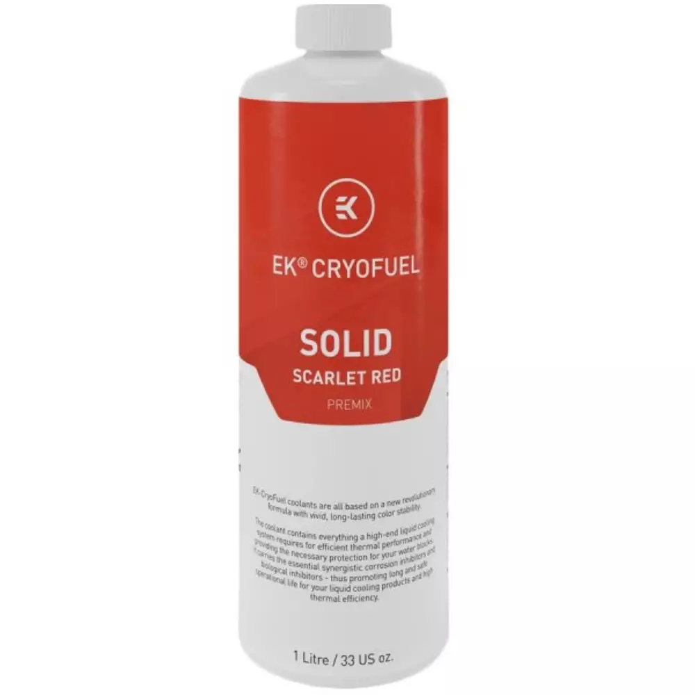 Течност EK-CryoFuel Solid Scarlet Red Premix 1000 mL Coolant Mixture