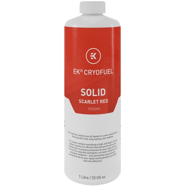 Течност EK-CryoFuel Solid Scarlet Red Premix 1000 mL Coolant Mixture