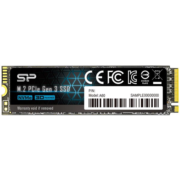 Disque SSD Silicon Power A60 512GB M.2 PCIe NVMe Gen 3.0 x 4 2280
