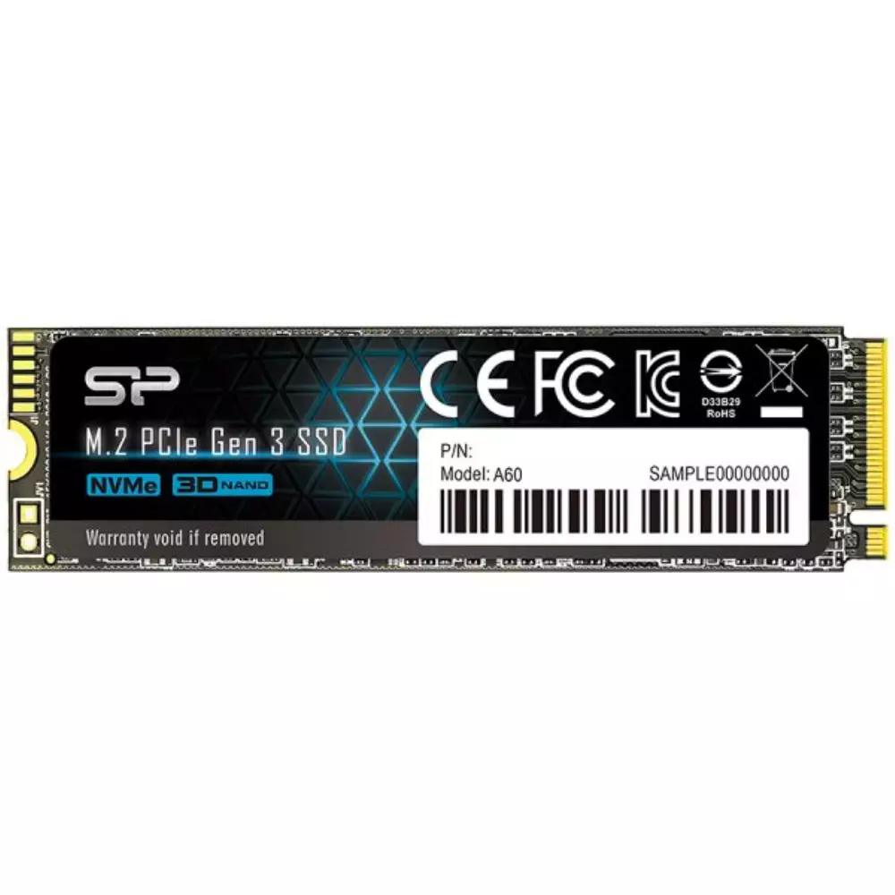 Disque SSD Silicon Power A60 1TB M.2 PCIe NVMe Gen 3.0 x 4 2280
