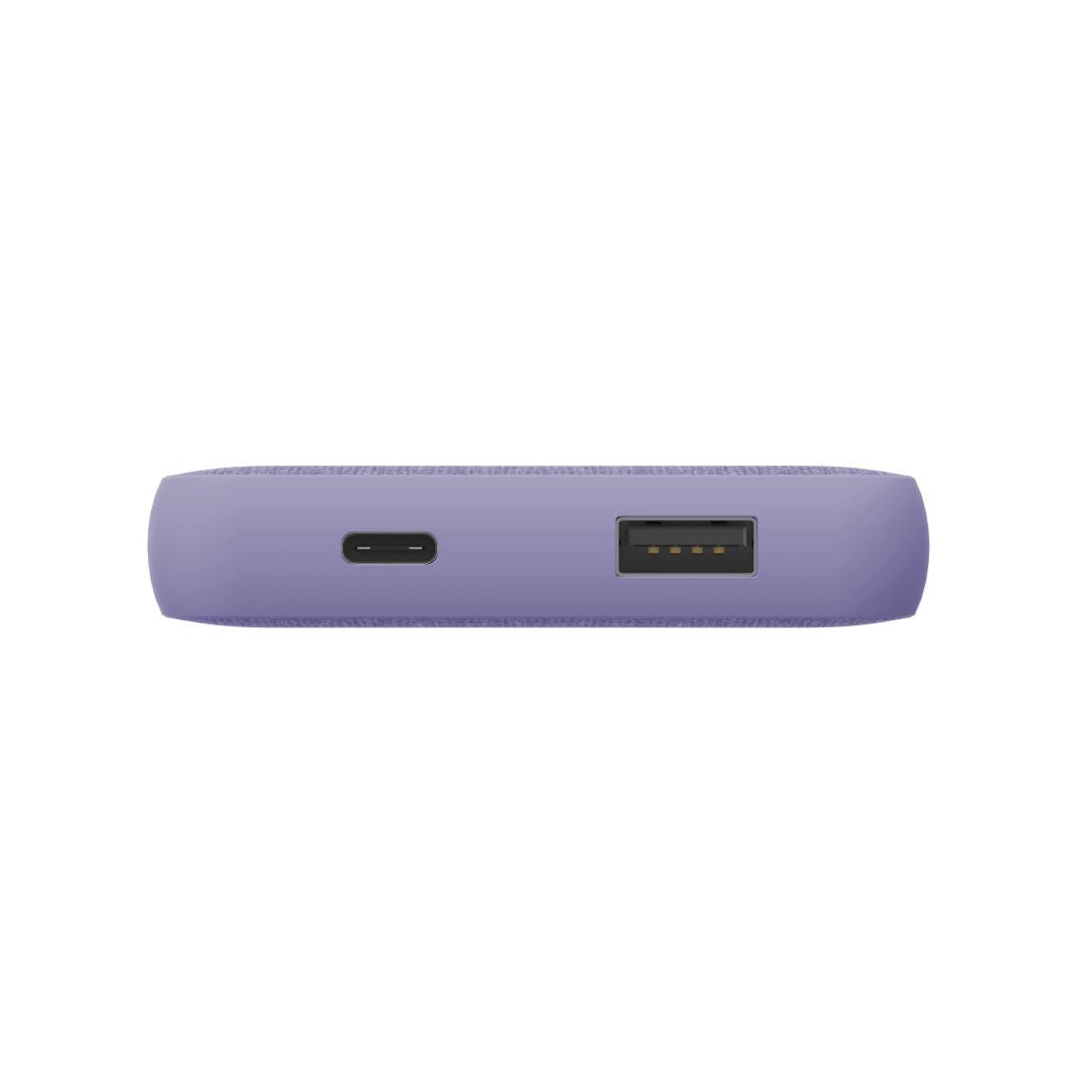 Външна батерия HAMA Fabric 10, 10000 mAh, LiPolym, Лилав