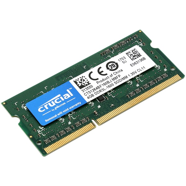 Памет CRUCIAL 4GB DDR3L 1600MHz CL11 SODIMM