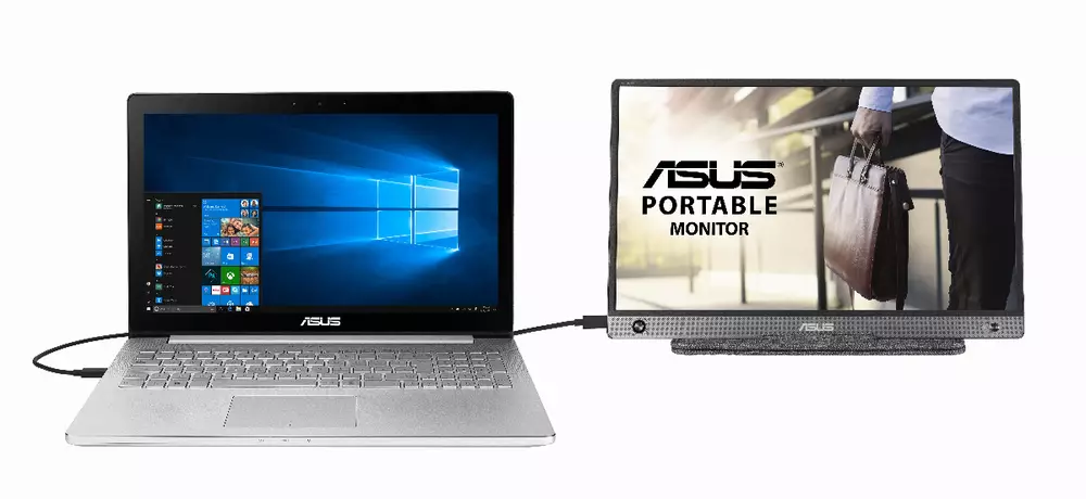Монитор ASUS 15.6" ZenScreen MB16AH, FHD (1920x1080), IPS, 60Hz, USB Type-C, Micro-HDMI