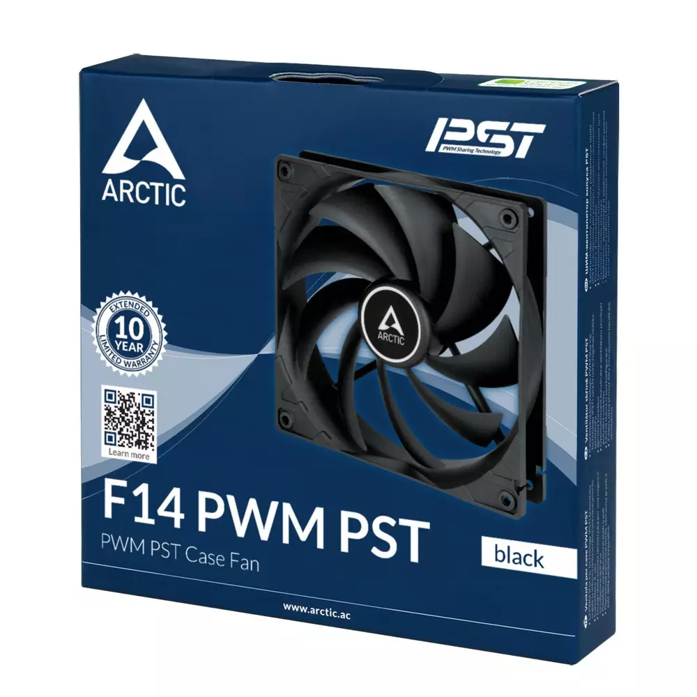 Вентилатор Arctic F14 PWM PST Fan Black - 140mm 200-1350rpm