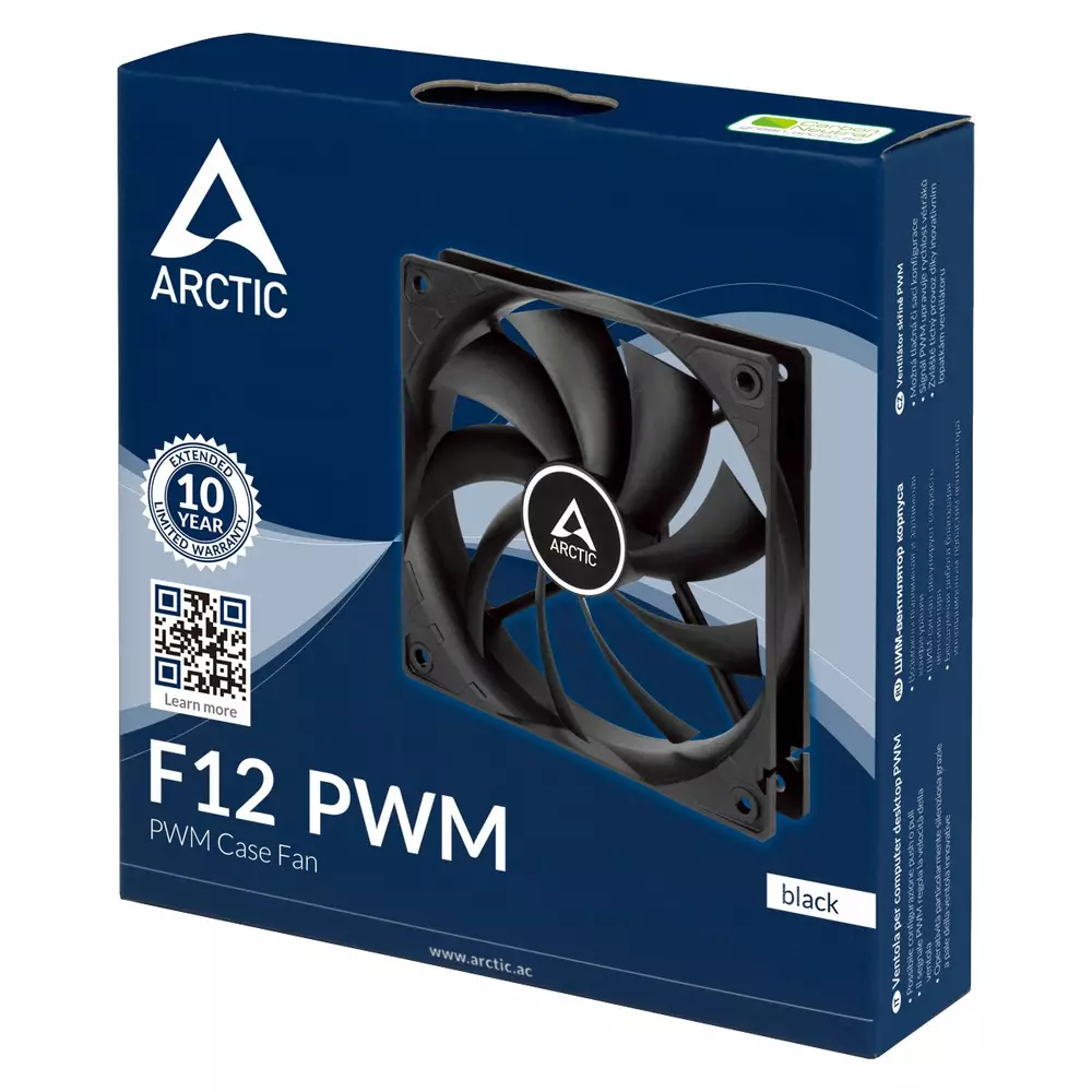 Вентилатор Arctic F12 PWM Fan Black - 120mm/300-1350rpm