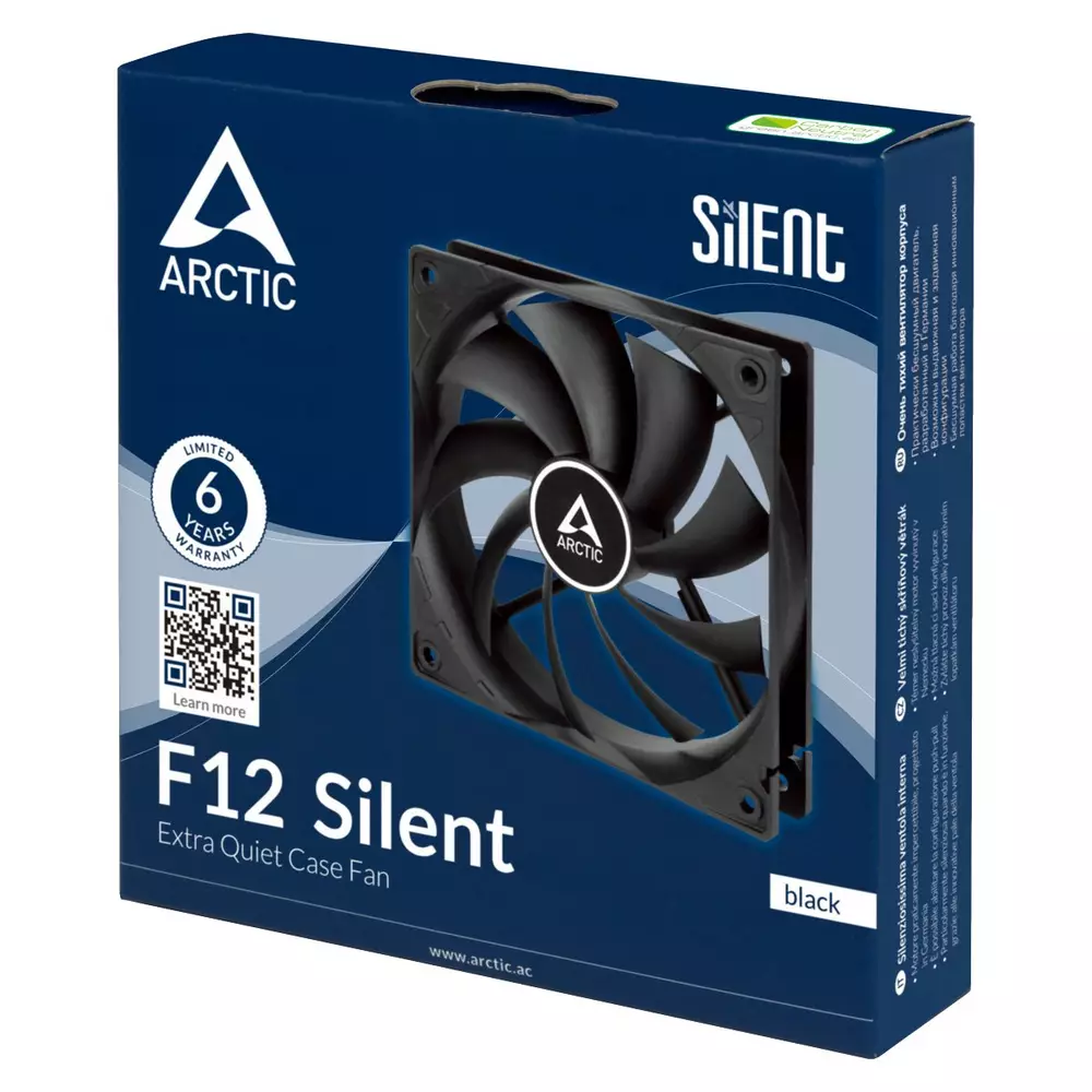 Вентилатор Arctic F12 Silent Fan Black - 120mm/800rpm