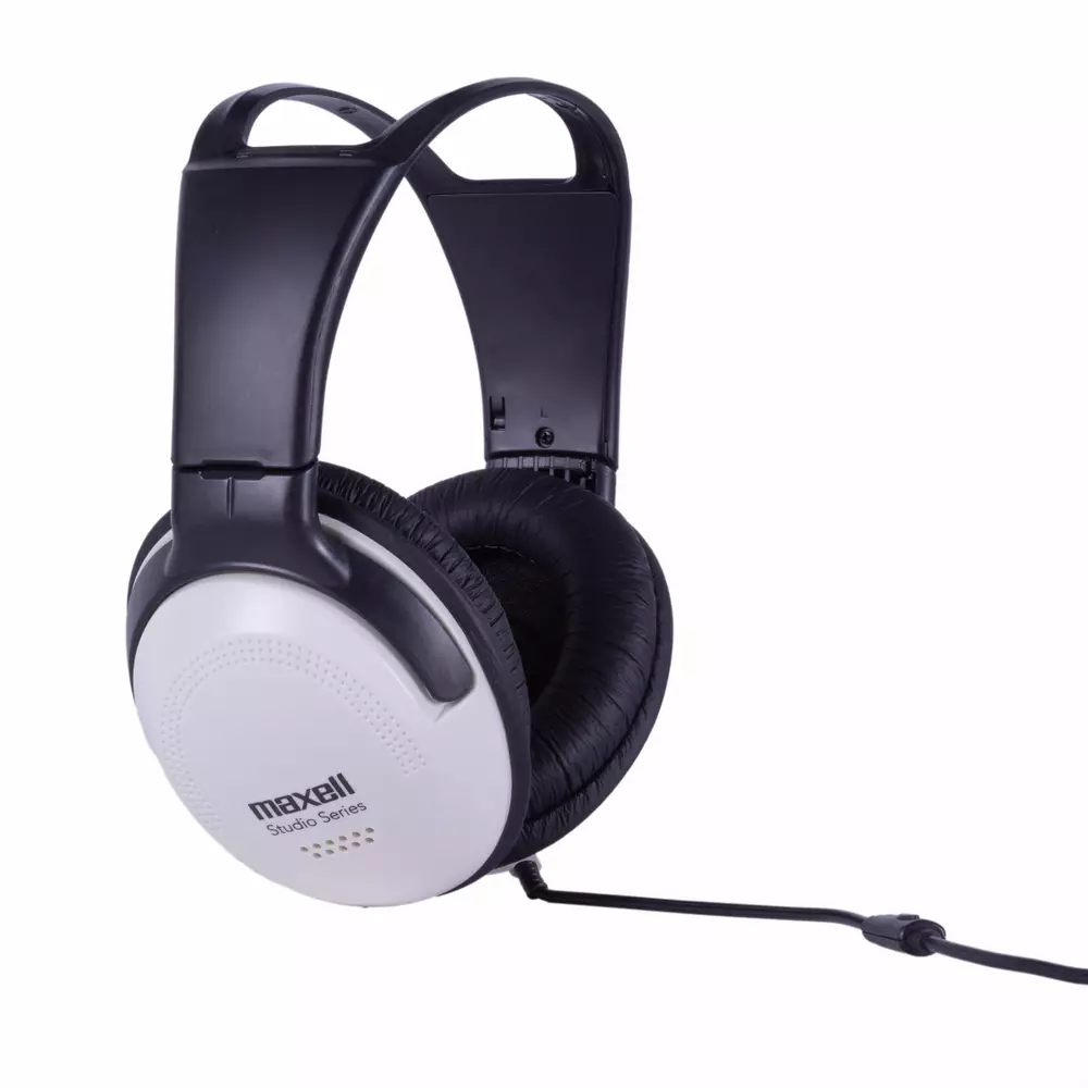 Слушалки с микрофон MAXELL Studio Series ST2000, големи наушници, Бял