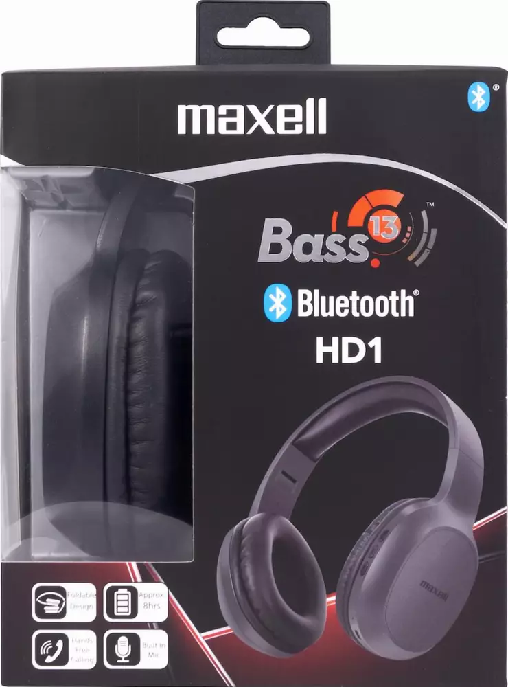 Căști bluetooth MAXELL cu cupe mari B13-HD1 BASS 13 negre