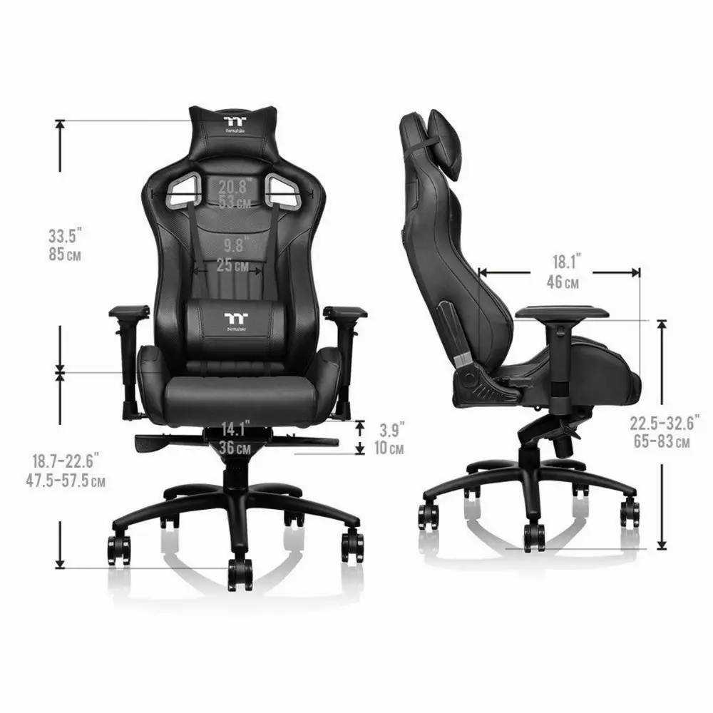 Геймърски стол TteSports X Fit 100, Черен