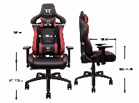 Геймърски стол TteSports U Fit Черен/Червен