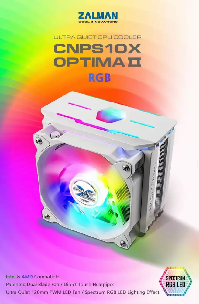 Охладител за процесор Zalman CNPS10X OPTIMA II WHITE RGB