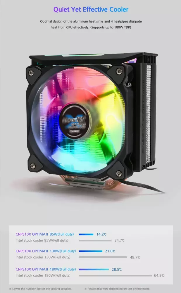 Охладител за процесор Zalman CNPS10X OPTIMA II BLACK RGB