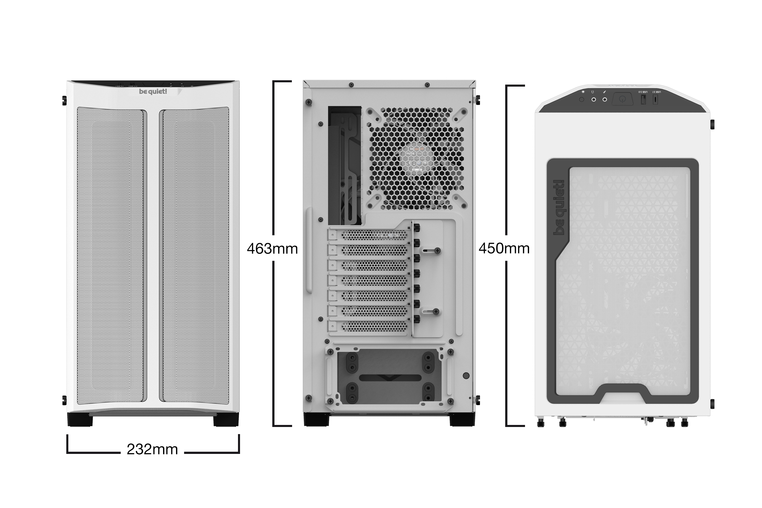 Кутия be quiet! PURE BASE 500DX White - BGW38