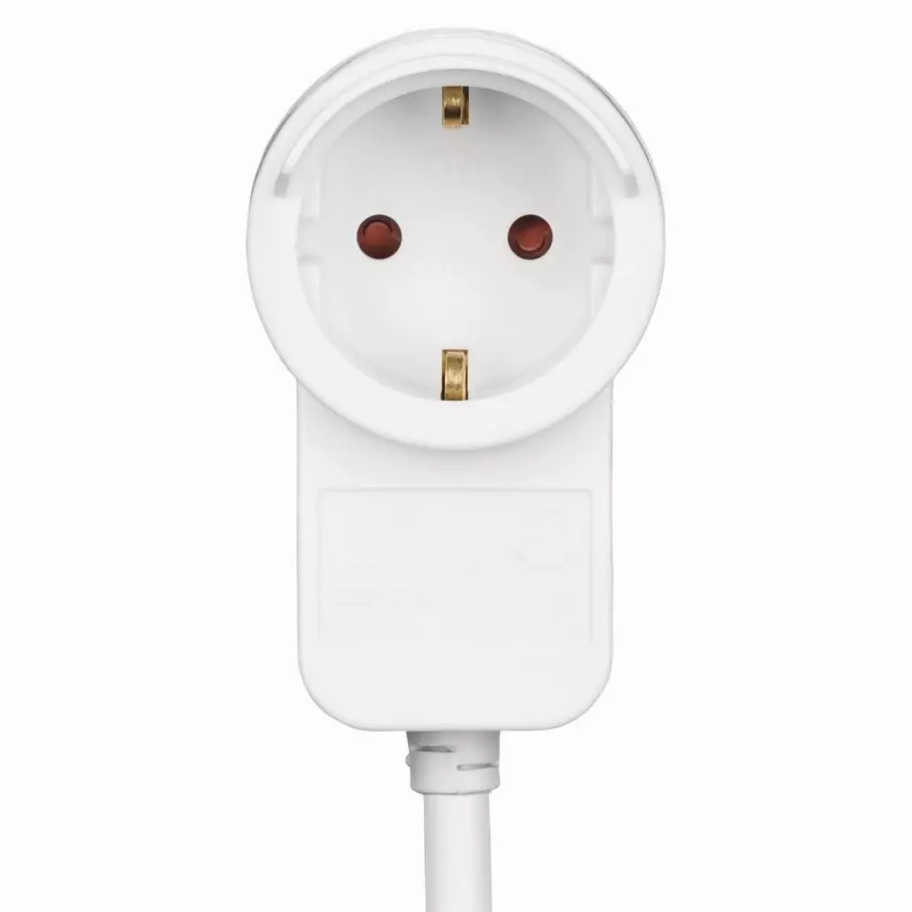Подовжувальний кабель HAMA Powerplug, Додатковий контакт, 3.0 m, Білий