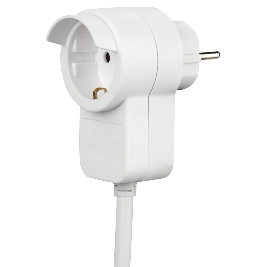 Подовжувальний кабель HAMA Powerplug, Додатковий контакт, 3.0 m, Білий