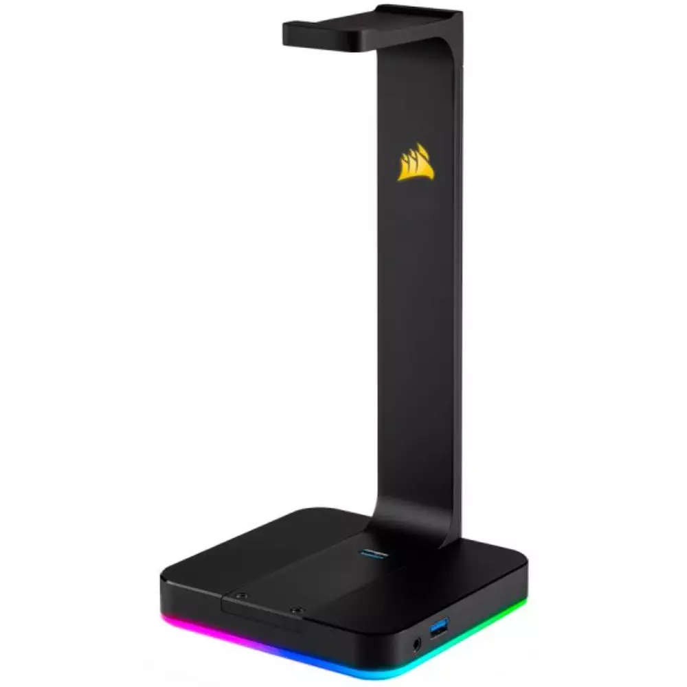 Поставка за слушалки CORSAIR ST100 RGB Premium Headset Stand with 7.1 Surround Sound
